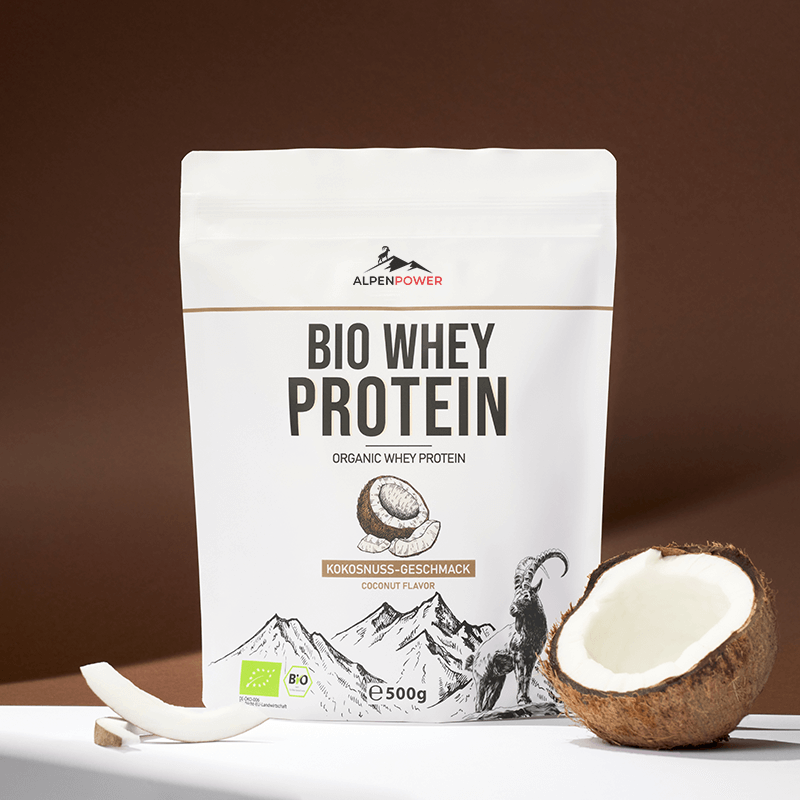 Premium Molkenprotein aus Bio-Alpenmilch Kokosnuss, natürlich & ohne Süßstoffe 500g
