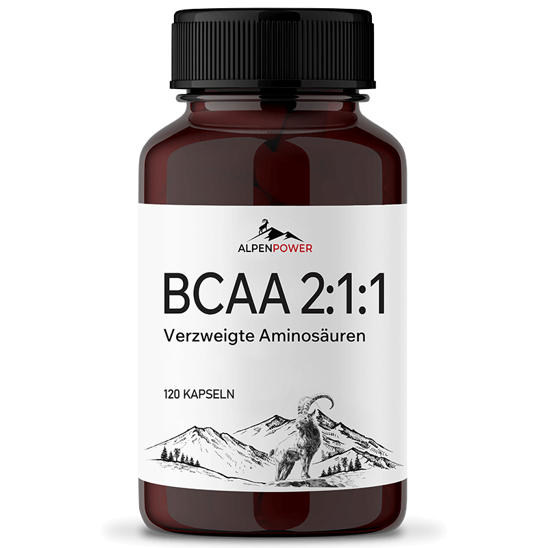 BCAA 2:1:1 Kapseln – vegane, pflanzlich fermentierte Reinsubstanz ohne Zusätze, schnelle Aufnahme, Nahrungsergänzung für Muskelregeneration