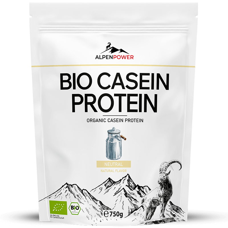Bio Casein Protein – mizellares Eiweißpulver aus Bio-Alpenmilch, ohne künstliche Zusätze oder Süßstoffe, für langsame Proteinversorgung