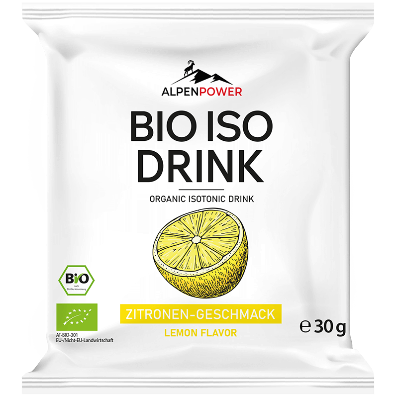 Bio Iso Drink Pulver Probierportion – 30 g Testpackung mit 100 % natürlichen Inhaltsstoffen, optimale Rehydration & Ausdauer