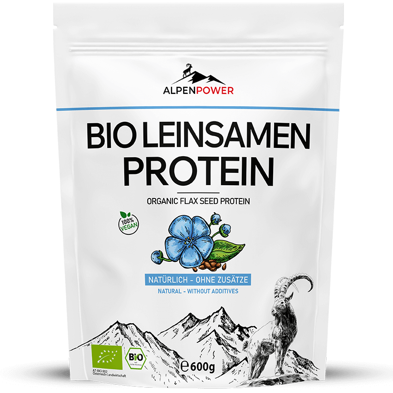 Bio Leinsamenprotein Pulver – 600 g pflanzliches Protein aus Österreich, ballaststoffreich, gut verdaulich & vielseitig einsetzbar