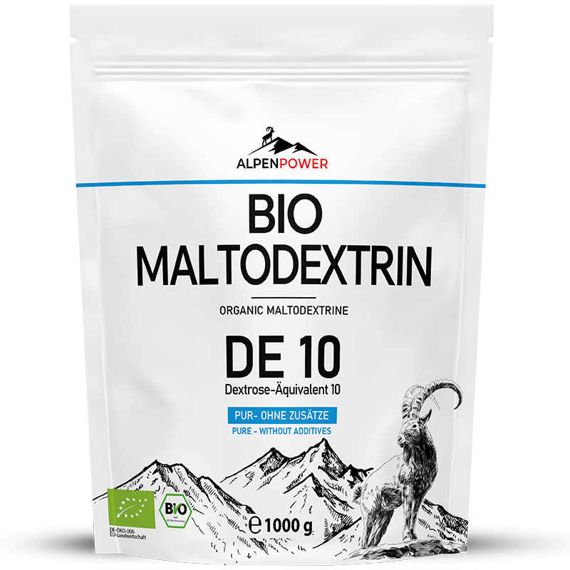 Bio Maltodextrin Pulver DE 10 – 1000 g veganes, glutenfreies Kohlenhydratpulver, schnelle Energiequelle für Sport & Ernährung
