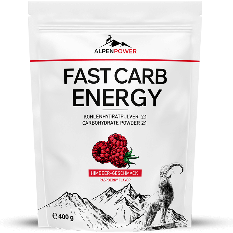 Himbeere Fast Carb Energy Pulver – vegane Energiequelle mit ausgezeichneter Verträglichkeit