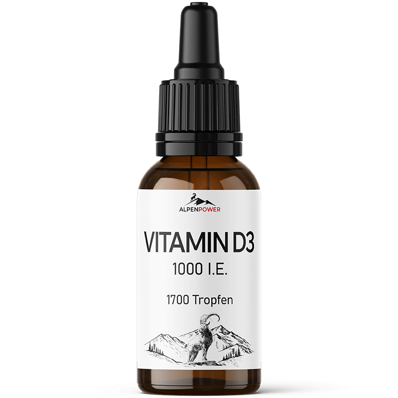 Vitamin D3 Tropfen 1000 IE – hochwertige 50 ml Vorratsflasche, frei von Zusätzen