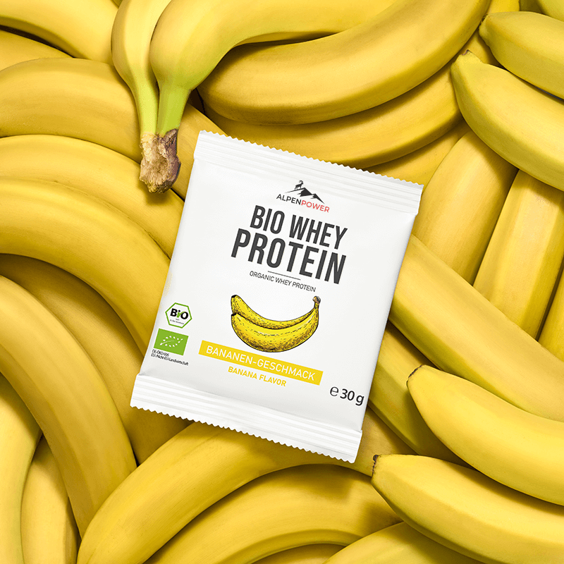 Banane Bio Whey 30 g portion d'essai, ingrédients naturels et qualité bio