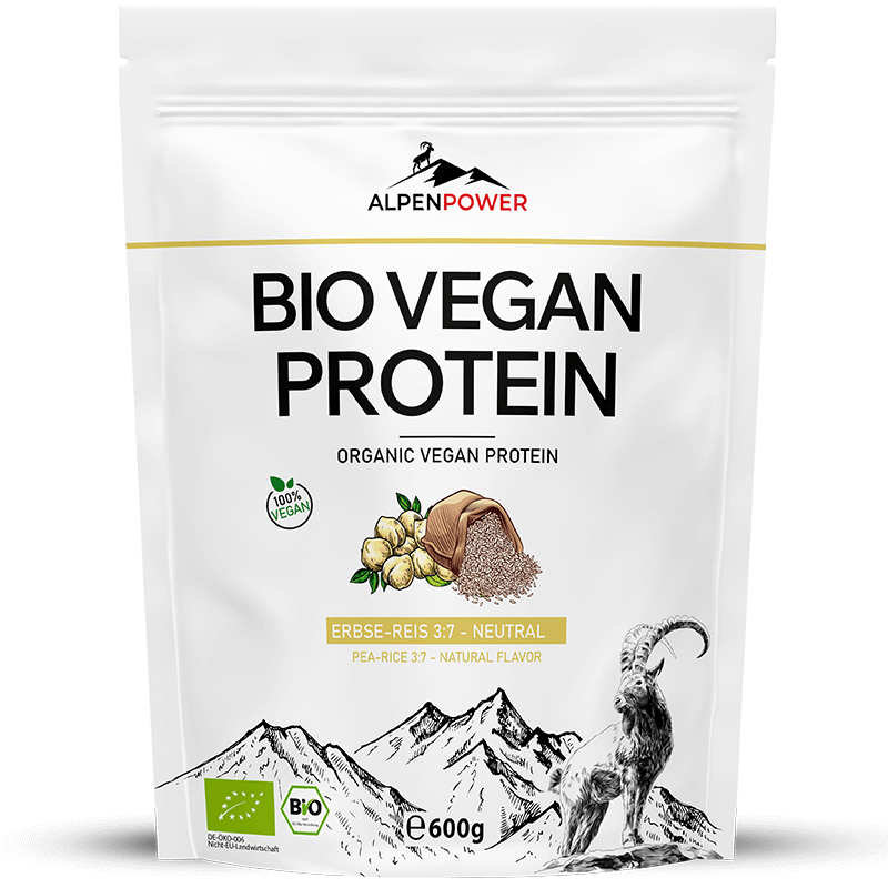 Bio Vegan Protein Pulver 600 g – Erbse & Reis 3:7, 85 % Protein, vegan, allergenfrei & lektin-gereinigt
