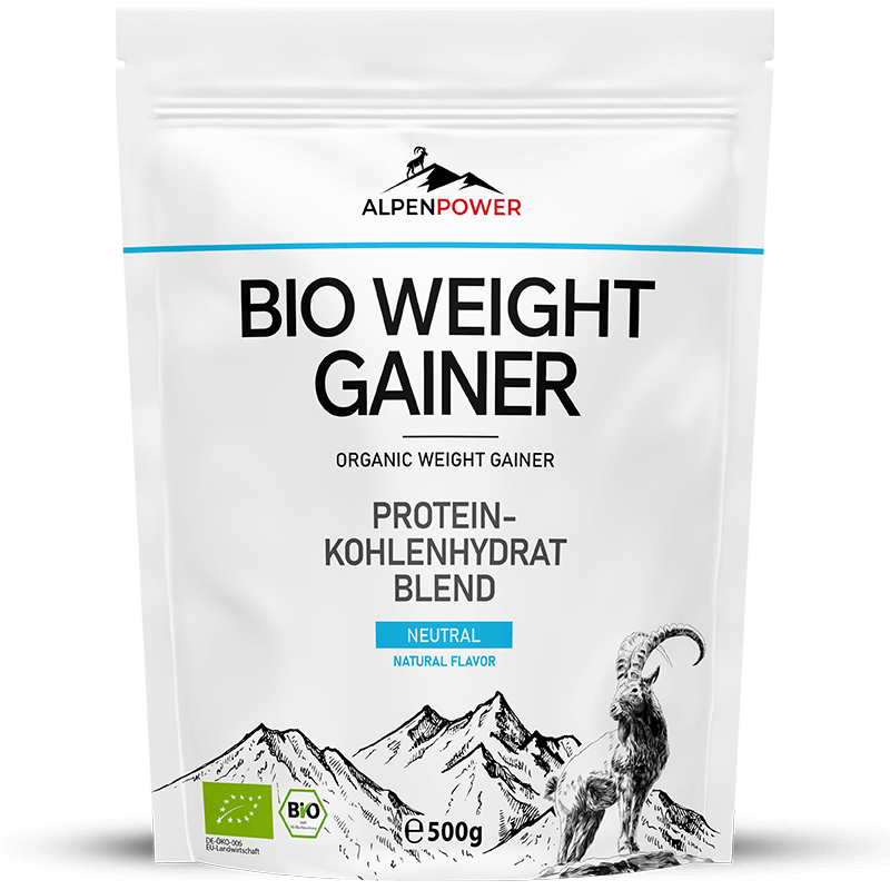 Bio Weight Gainer – natürliche Protein-Kohlenhydrat-Mischung für Muskelaufbau, ohne künstliche Zusätze & Süßstoffe