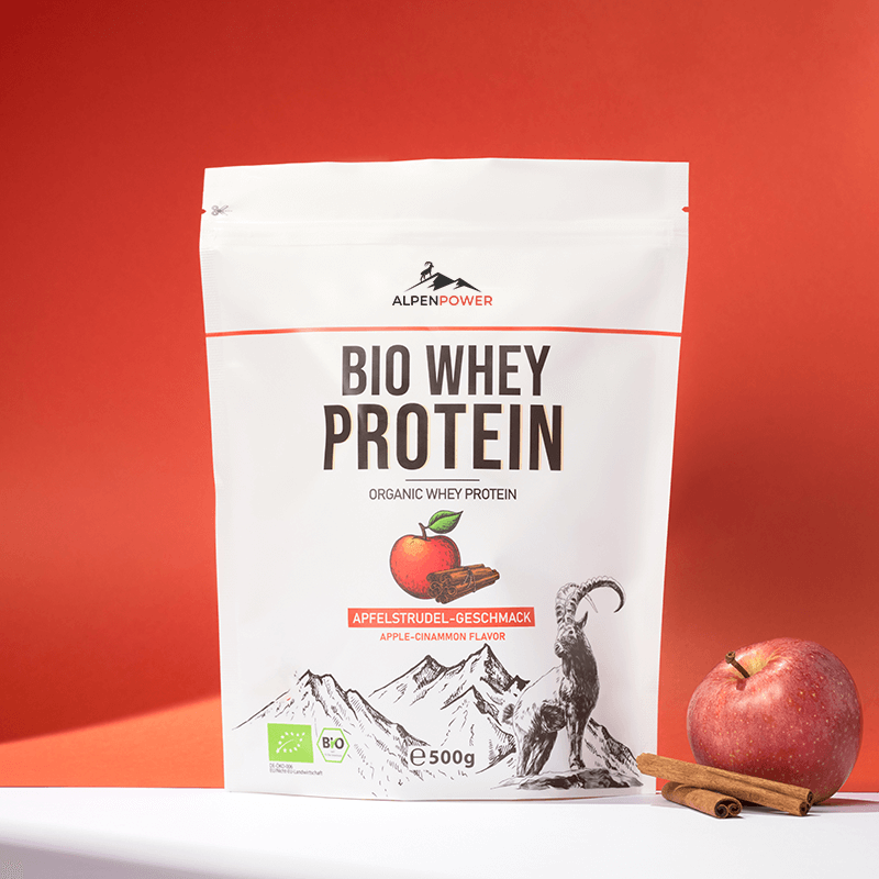 Hochwertiges Bio Whey Protein Apfelstrudel