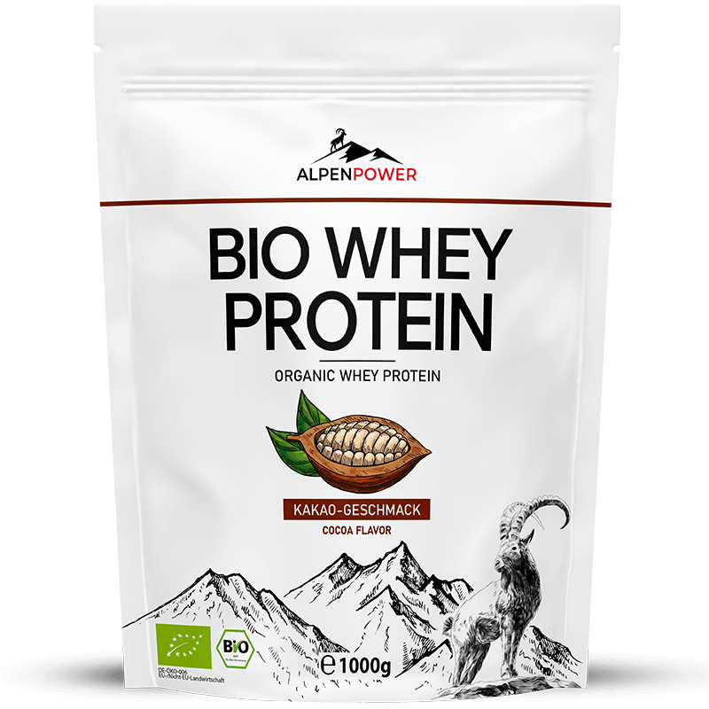 Bio Whey Protein Kakao – Premium Molkenprotein aus Bio-Alpenmilch 1 kg