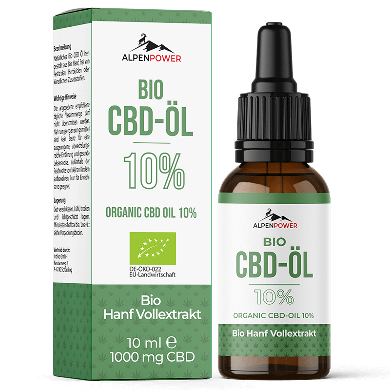 BIO CBD hemp oil 10%: Efficient 10 ml full spectrum extract | AlpenPower BIO CBD hemp oil 10%: Efficient 10 ml full spectrum extract | AlpenPower