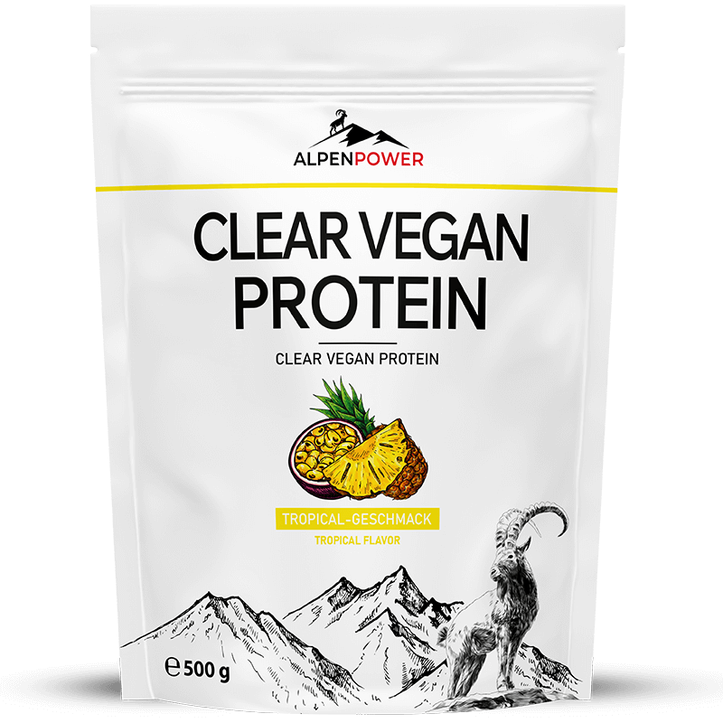 Clear Vegan Protein 500 g – Erfrischendes veganes Proteinpulver, fettfrei, glutenfrei & sojafrei, Alternative zu klassischen Proteinshakes