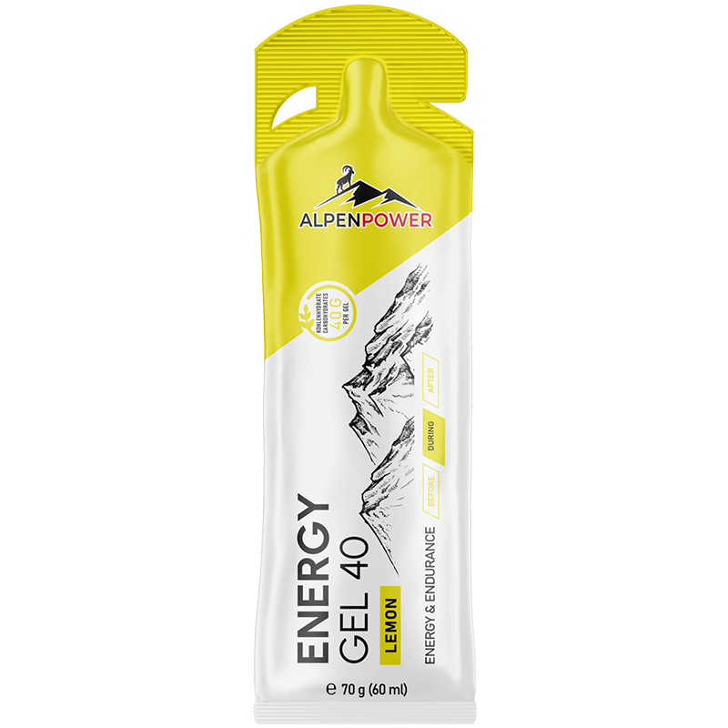 Energy Gel 40 – Geschmack Zitrone, 40 g Carbs, 2:1 Formel, koffeinfrei