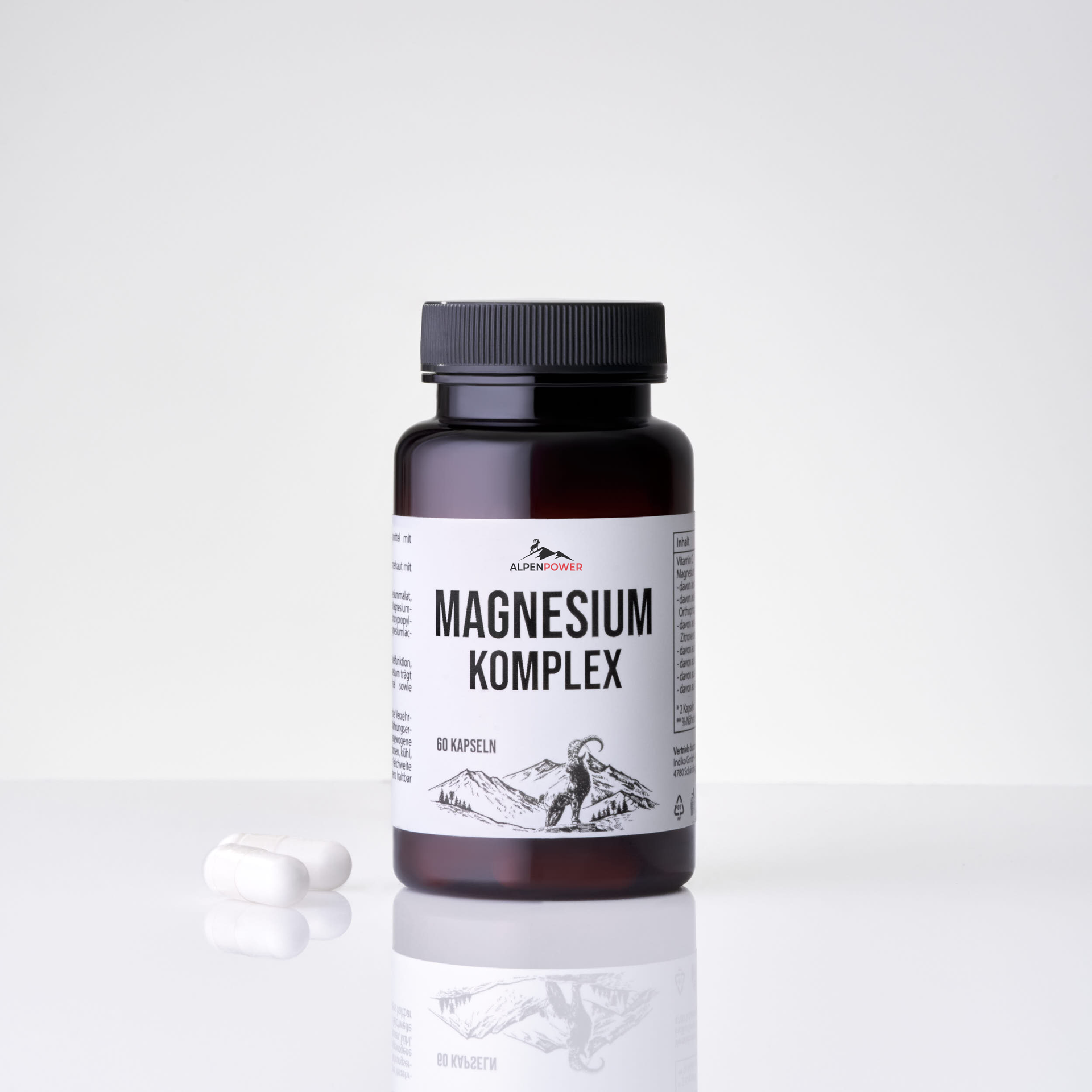 vegan capsules with 7 forms of magnesium, full spectrum formula