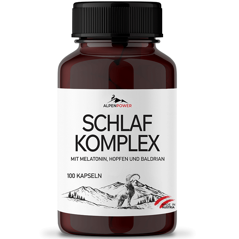 Schlaf Komplex Kapseln – Baldrian, Hopfen & Melatonin für natürlichen Schlaf