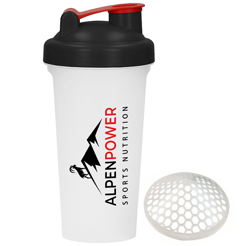 AlpenPower Shaker 700 ml – BPA-freier, auslaufsicherer Proteinshaker mit Siebeinsatz für klumpenfreie Shakes