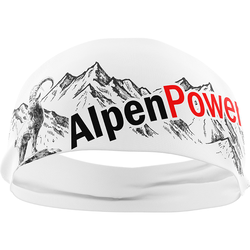 Performance Headband Unisex Sport White - breathable, quick-drying & wind-repellent