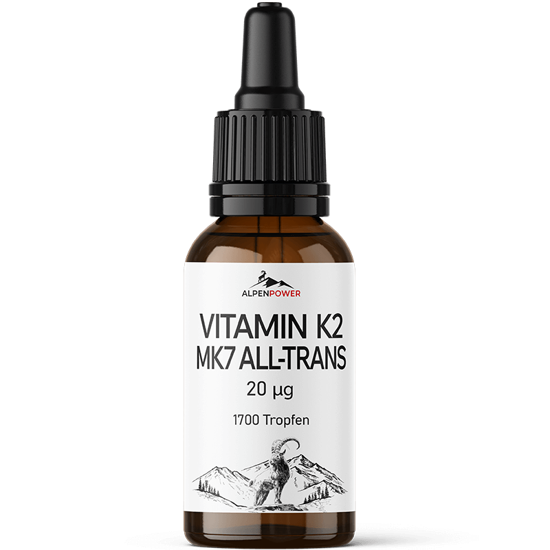 Vitamin K2 Tropfen MK7 – 20 μg bioaktives K2 pro Tropfen, vegan & ohne künstliche Zusätze