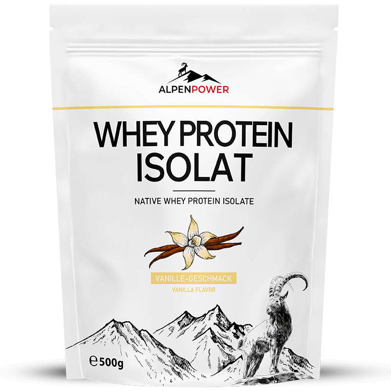 Whey Protein Isolat Pulver – natives Isolat aus Alpenmilch, 90 % Protein, ohne Zusätze, schonend verarbeitet