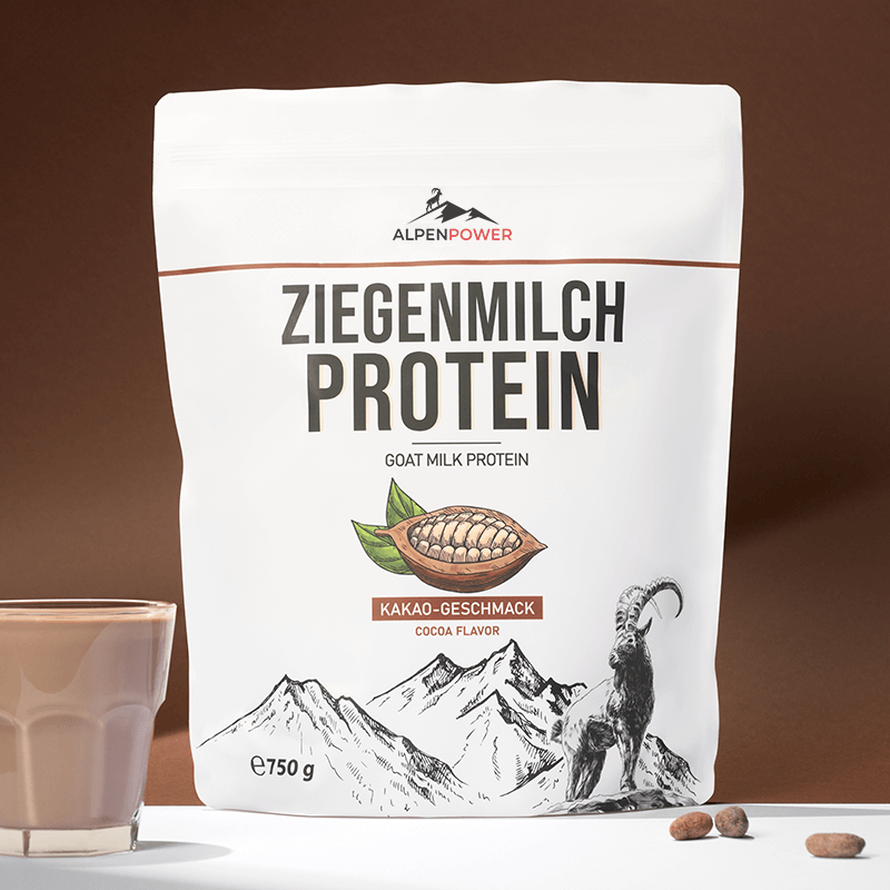 Ziegenmilchprotein ohne Zusätze – 100 % natürliches Proteinpulver, ausgezeichnete Verträglichkeit, Alternative zu Kuhmilchprotein Kakao