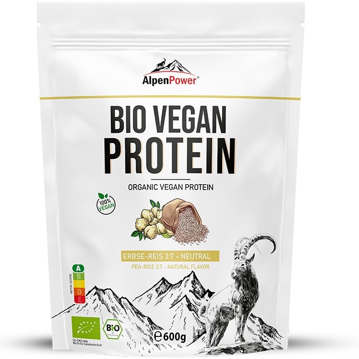 Topmøde Avl træthed Organic Vegan Protein Pea/Rice - Natural | AlpenPower